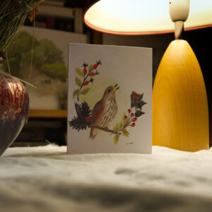 'Redwing in The Hedge'